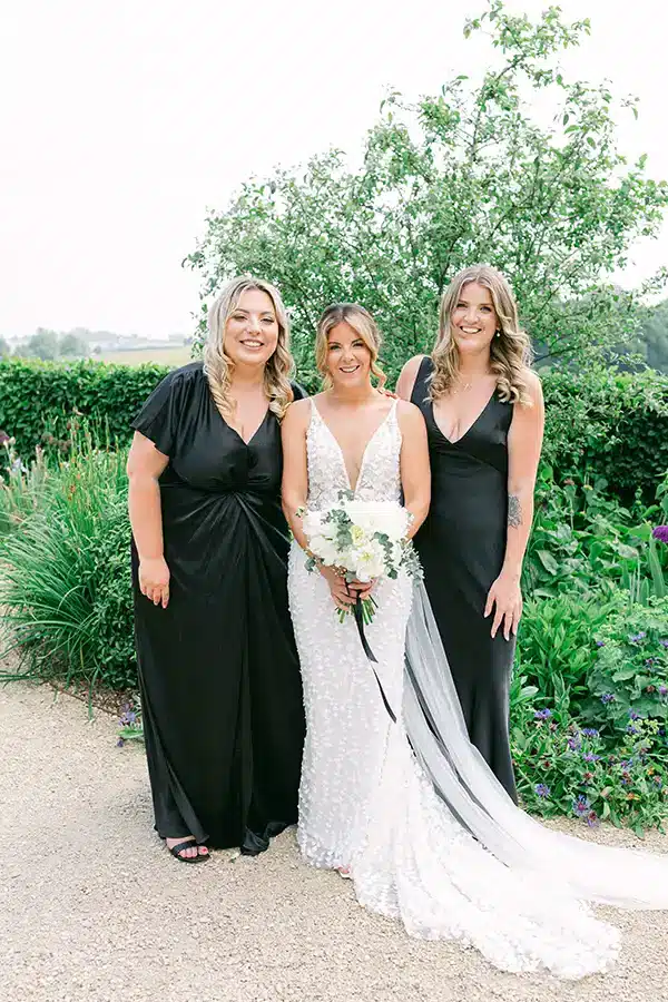 Summer Garden Wedding Bride And Bridesmaids