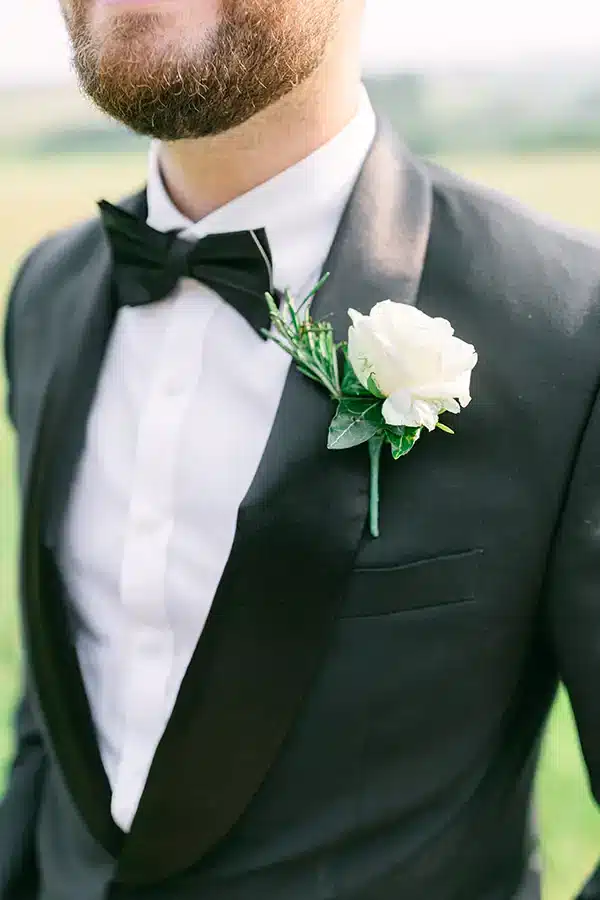 Groom Buttonhole Flower Summer Wedding