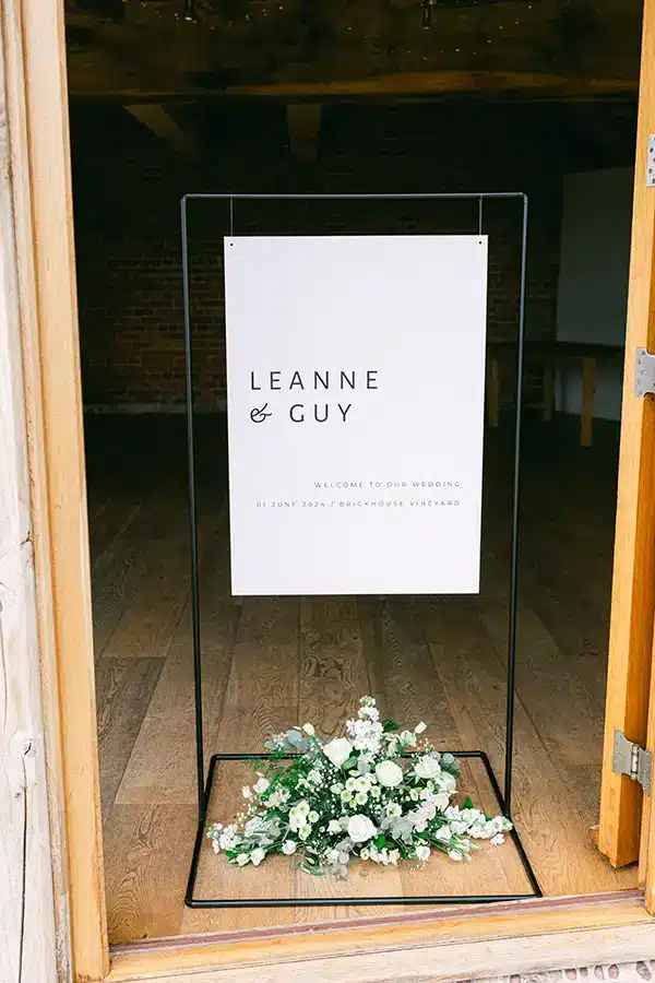 Barn Wedding Welcome Sign